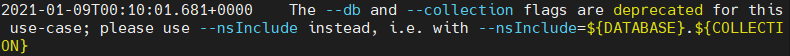 mongostore command for multiple namespaces
