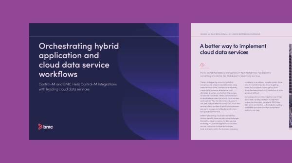 Orchestrating hybrid application and cloud data service workflows