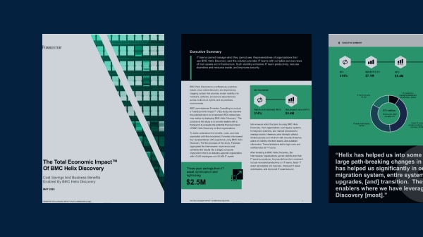 The Total Economic Impact™ Of BMC Helix Discovery