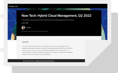 Forrester’s Overview Of 29 Hybrid Cloud Management Providers