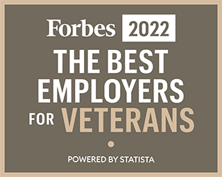 Best Employers for Veterans 2022 Award by Forbes